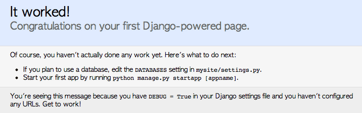 Welcome to Django